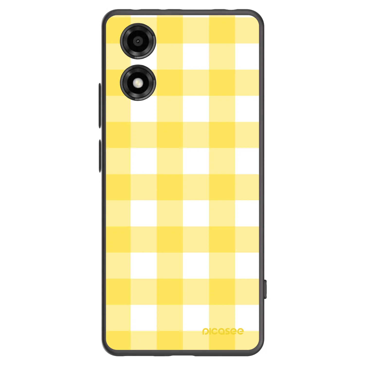 Picasee husă neagră din silicon pentru Motorola Moto E14 - Gride lemon