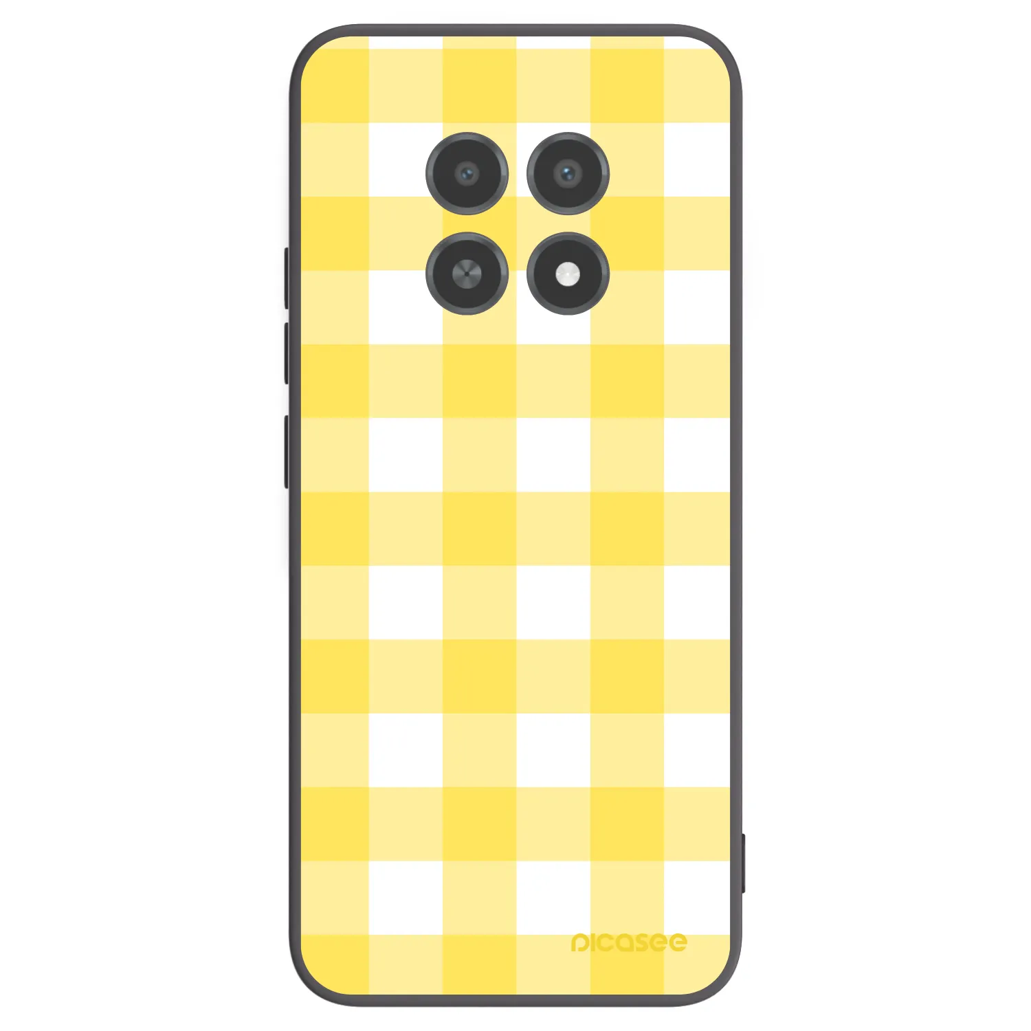 Picasee husă neagră din silicon pentru Realme 12X - Gride lemon
