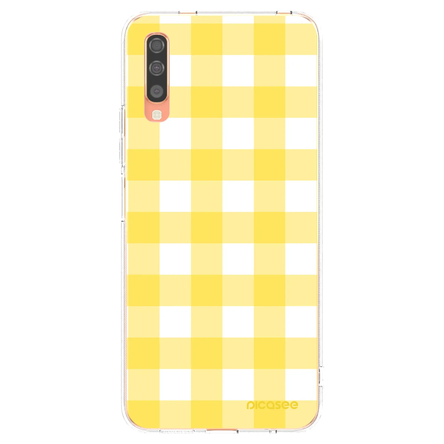 Picasee husă transparentă din silicon pentru Samsung Galaxy A70 A705F - Gride lemon