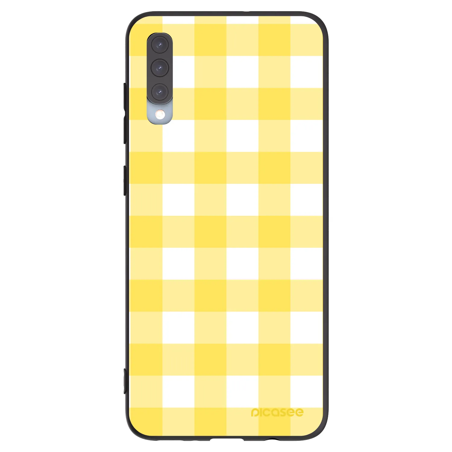 Picasee husă neagră din silicon pentru Samsung Galaxy A70 A705F - Gride lemon