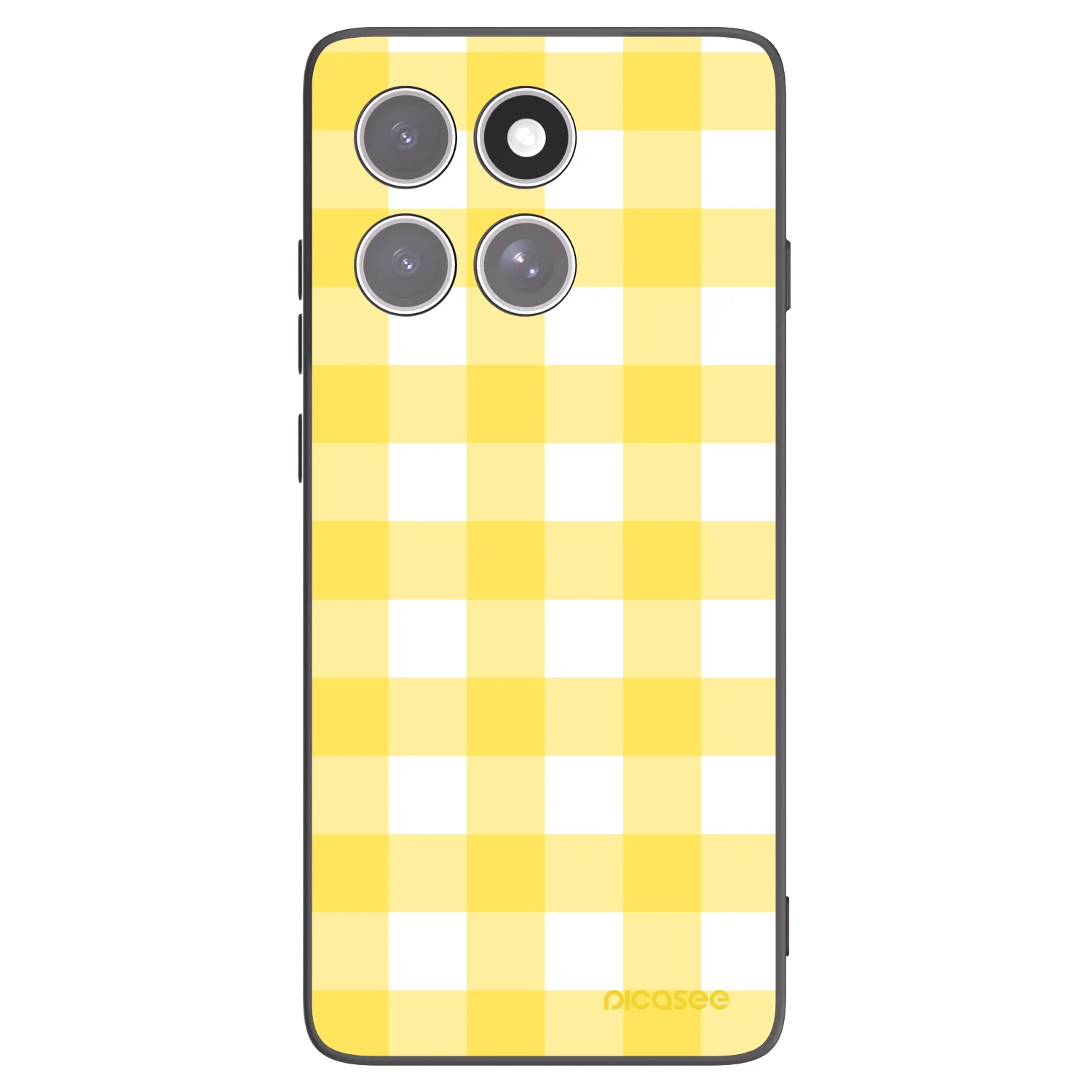 Picasee husă neagră din silicon pentru Motorola Edge 60 Pro - Gride lemon