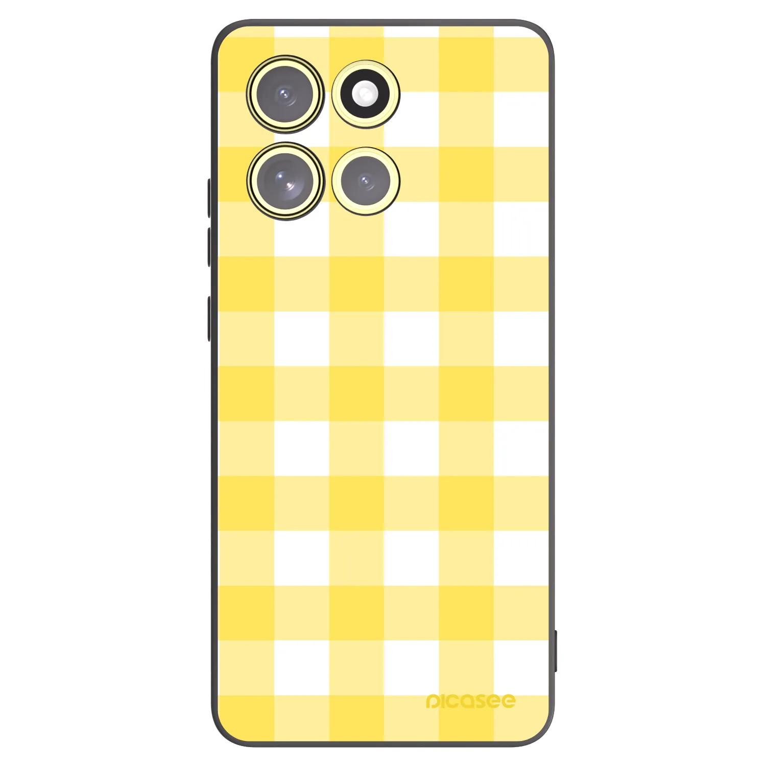 Picasee husă neagră din silicon pentru Motorola Moto G86 5G - Gride lemon