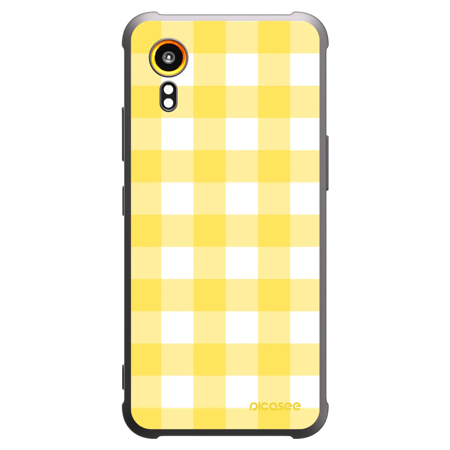 Picasee husă neagră din silicon pentru Samsung Galaxy Xcover 7 - Gride lemon