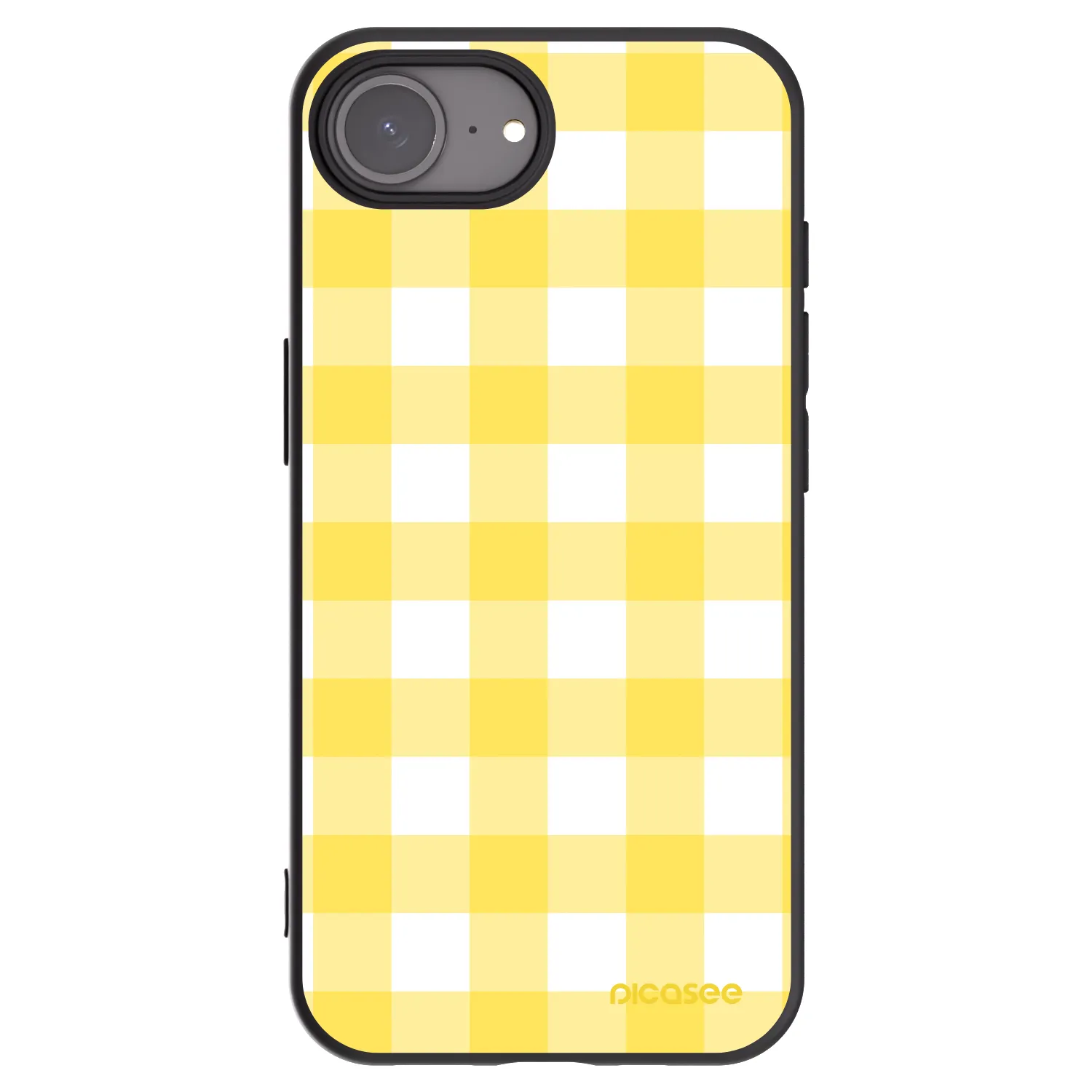 Picasee husă neagră din silicon pentru Apple iPhone 17e - Gride lemon