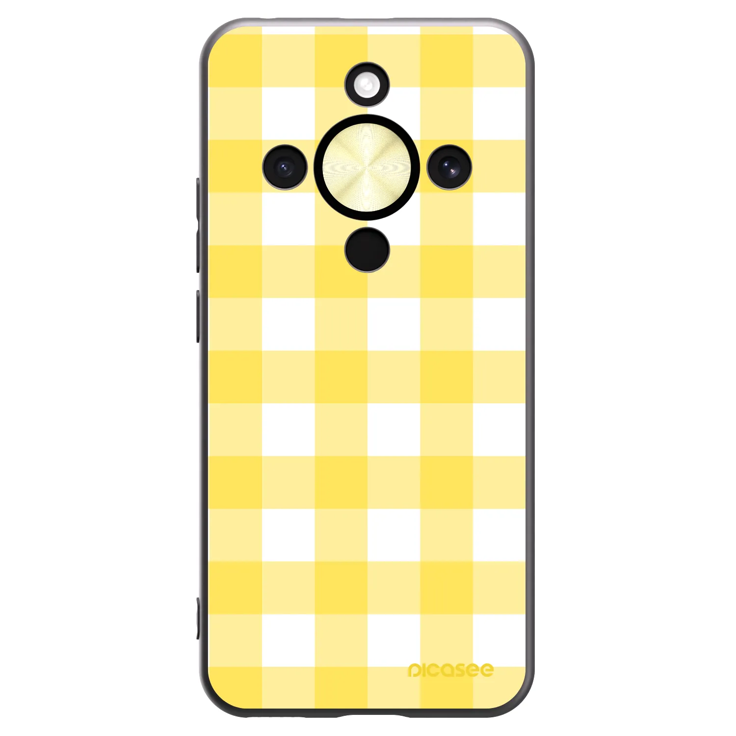 Picasee husă neagră din silicon pentru Honor Magic8 Lite 5G - Gride lemon