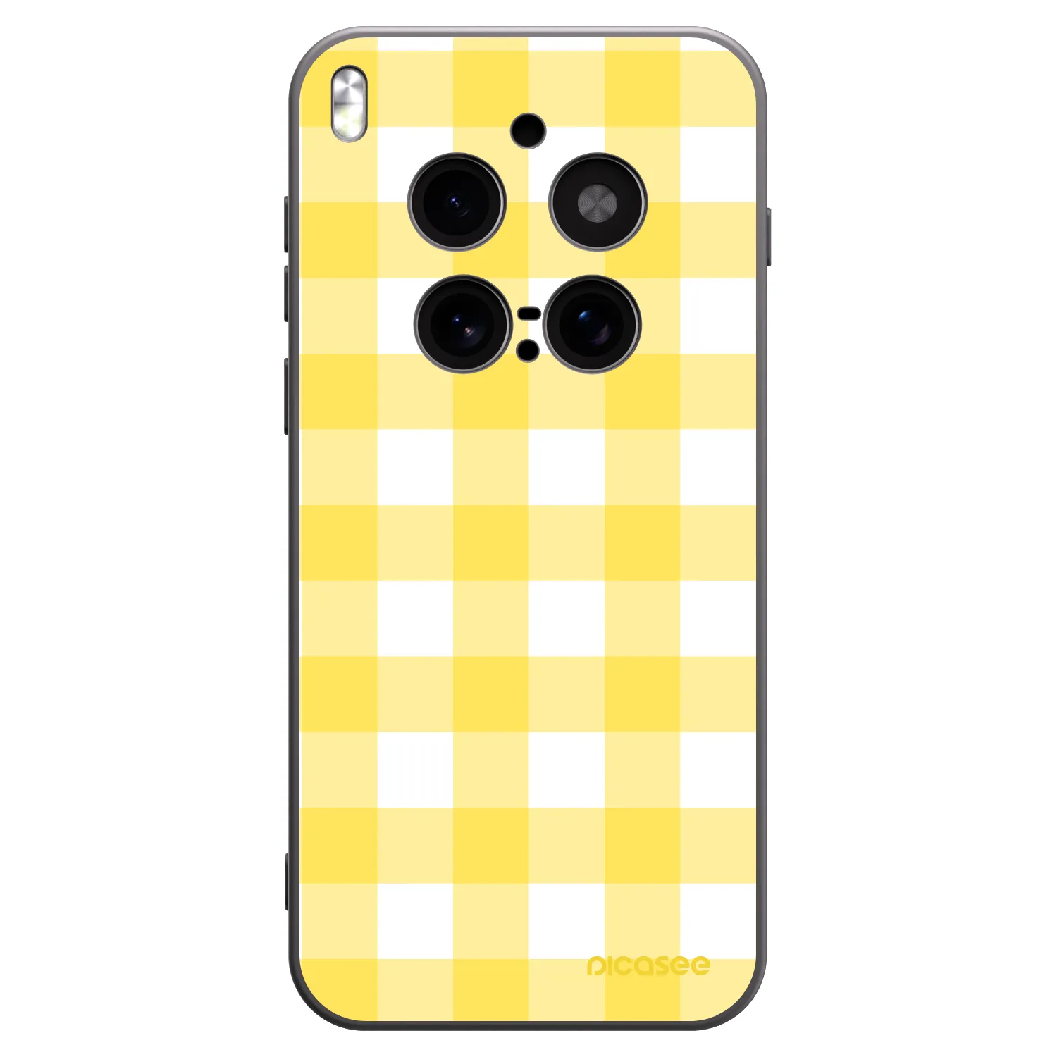 Picasee husă neagră din silicon pentru Vivo X300 Pro - Gride lemon