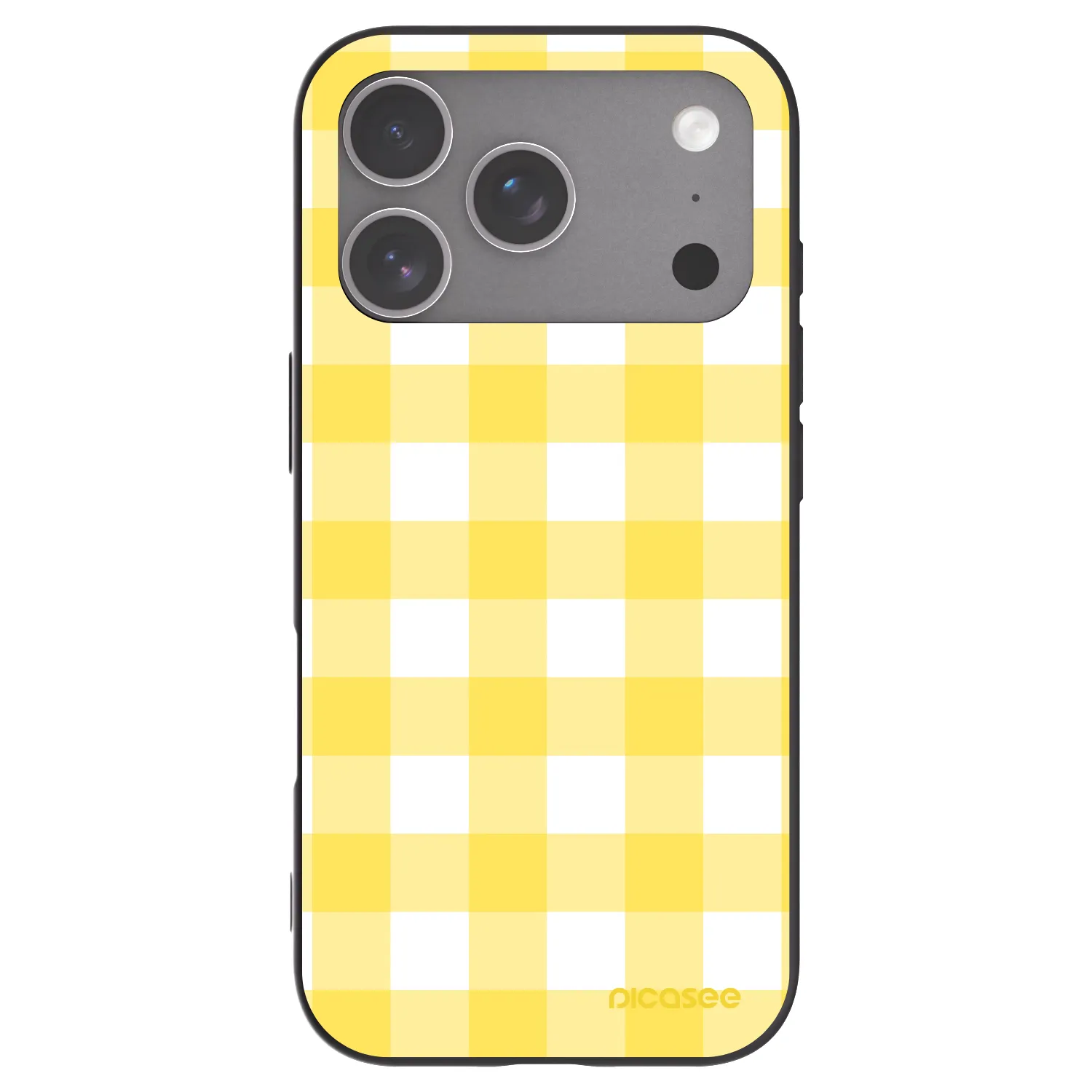 Picasee husă neagră din silicon pentru Apple iPhone 18 Pro - Gride lemon