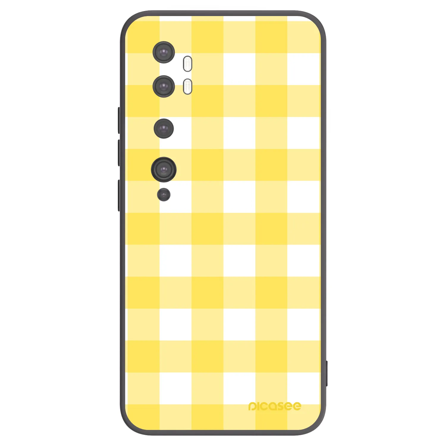 Picasee husă neagră din silicon pentru Xiaomi Mi Note 10 (Pro) - Gride lemon