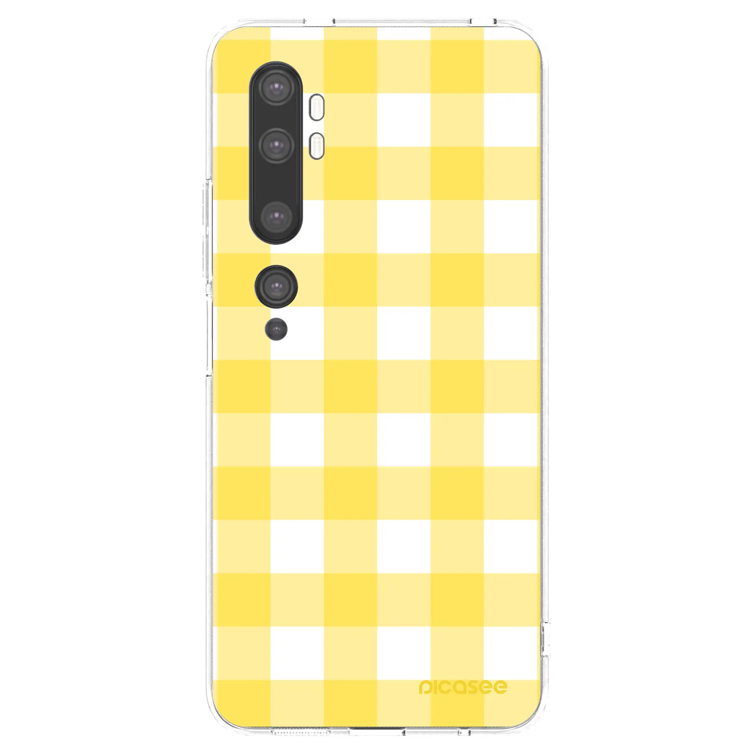 Picasee husă transparentă din silicon pentru Xiaomi Mi Note 10 (Pro) - Gride lemon