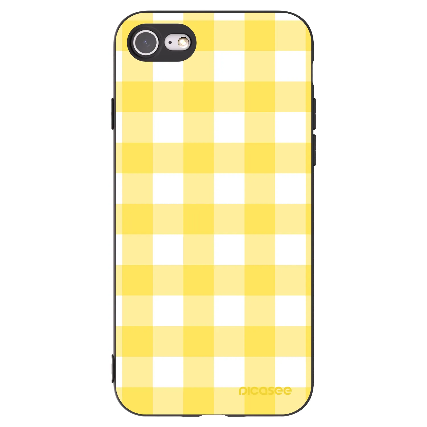 Picasee husă neagră din silicon pentru Apple iPhone SE 2020 - Gride lemon