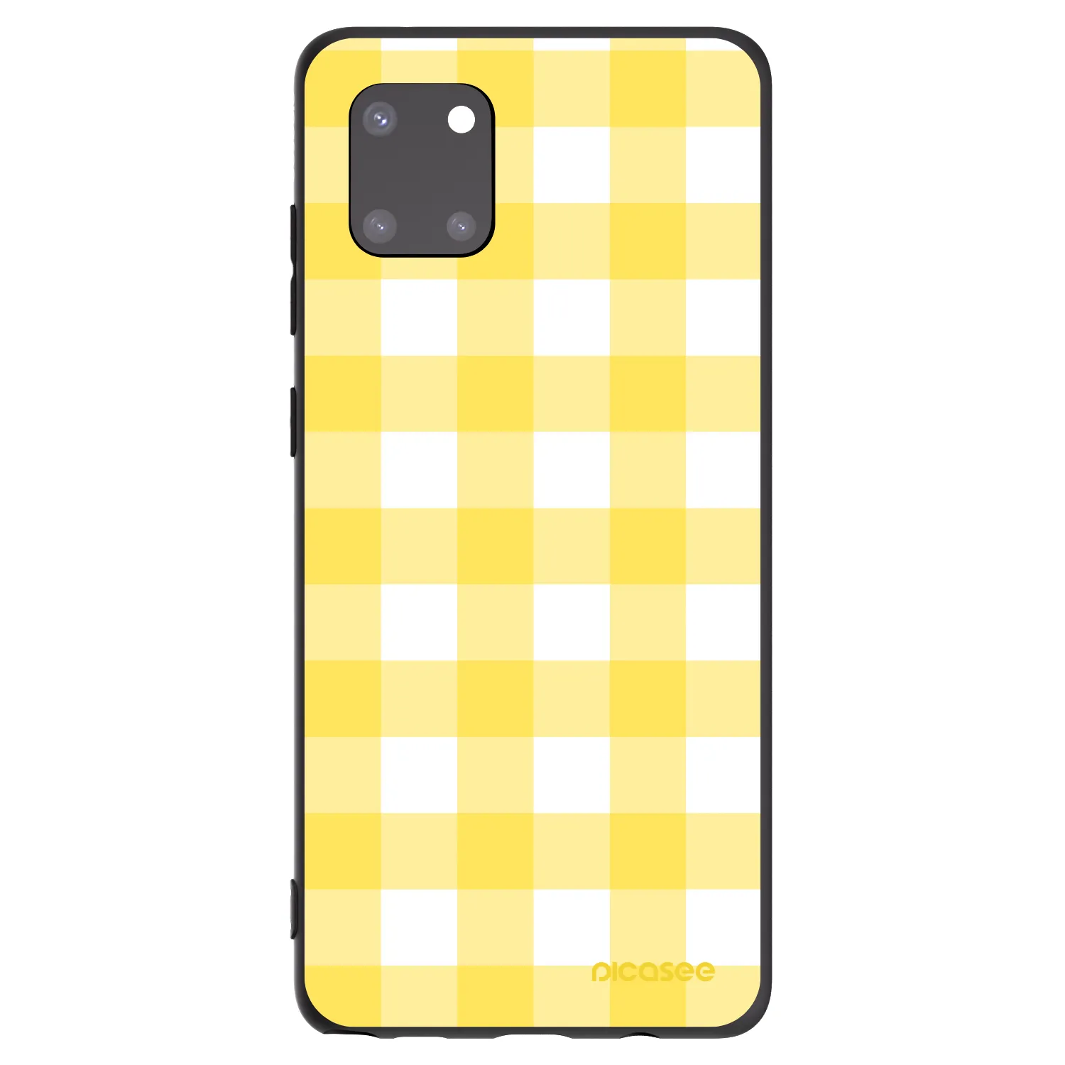 Picasee husă neagră din silicon pentru Samsung Galaxy Note 10 Lite N770F - Gride lemon