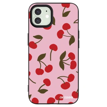 Picasee husă neagră din silicon pentru Apple iPhone 12 Pro - Cherry
