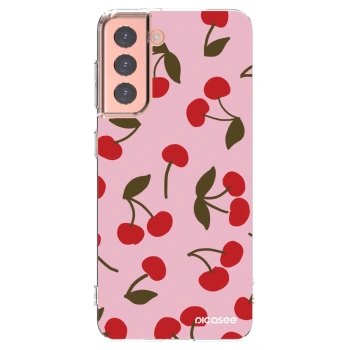 Picasee husă transparentă din silicon pentru Samsung Galaxy S21 5G G991B - Cherry
