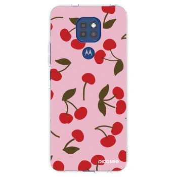 Picasee husă transparentă din silicon pentru Motorola Moto G9 Play - Cherry