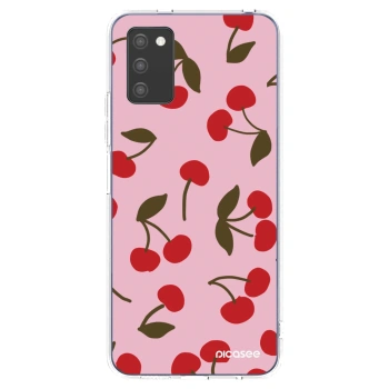 Picasee husă transparentă din silicon pentru Samsung Galaxy A02s A025G - Cherry