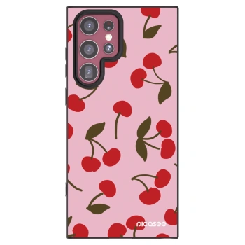 Picasee husă neagră din silicon pentru Samsung Galaxy S22 Ultra 5G - Cherry
