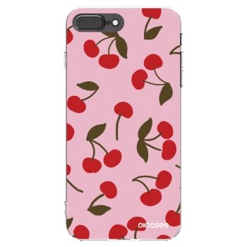 Picasee husă transparentă din silicon pentru Apple iPhone 8 Plus - Cherry