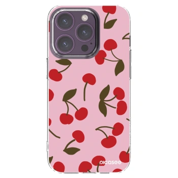 Picasee husă transparentă din silicon pentru Apple iPhone 14 Pro - Cherry
