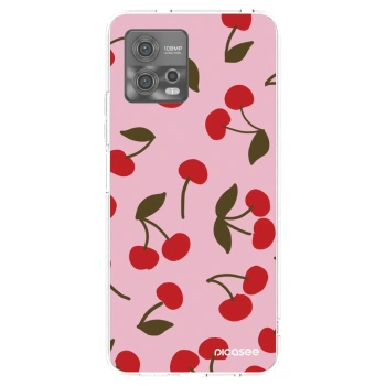 Picasee husă transparentă din silicon pentru Motorola Moto G72 - Cherry