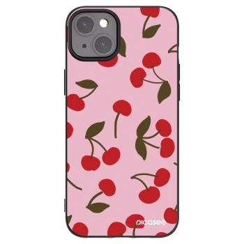 Picasee husă neagră din silicon pentru Apple iPhone 15 Plus - Cherry