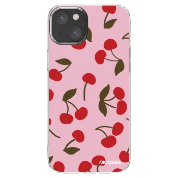 Picasee husă transparentă din silicon pentru Apple iPhone 15 Plus - Cherry