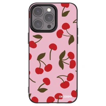 Picasee husă neagră din silicon pentru Apple iPhone 15 Pro Max - Cherry