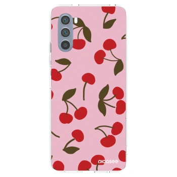 Picasee husă transparentă din silicon pentru Motorola Moto G62 - Cherry