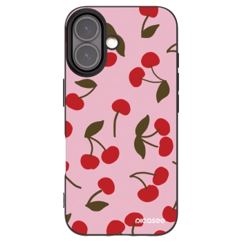 Picasee husă neagră din silicon pentru Apple iPhone 16 - Cherry
