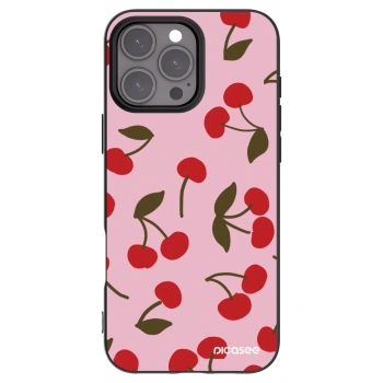 Picasee husă neagră din silicon pentru Apple iPhone 16 Pro Max - Cherry