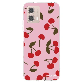 Picasee husă transparentă din silicon pentru Motorola Moto G53 5G - Cherry