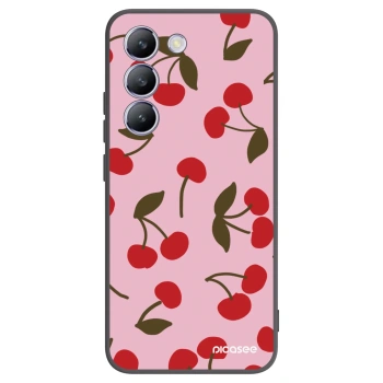 Picasee husă neagră din silicon pentru Vivo V40 SE 5G - Cherry