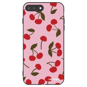Picasee husă neagră din silicon pentru Apple iPhone 8 Plus - Cherry