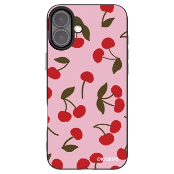 Picasee husă neagră din silicon pentru Apple iPhone 16 Plus - Cherry