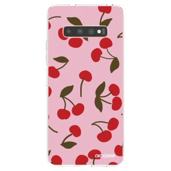 Picasee husă transparentă din silicon pentru Samsung Galaxy S10 Plus G975 - Cherry