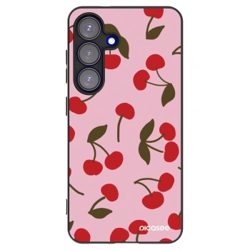 Picasee husă neagră din silicon pentru Samsung Galaxy S25 5G - Cherry