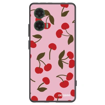 Picasee husă neagră din silicon pentru Motorola Moto G35 5G - Cherry