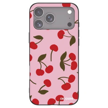 Picasee husă neagră din silicon pentru Apple iPhone 17 Pro Max - Cherry
