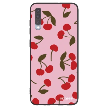 Picasee husă neagră din silicon pentru Samsung Galaxy A70 A705F - Cherry