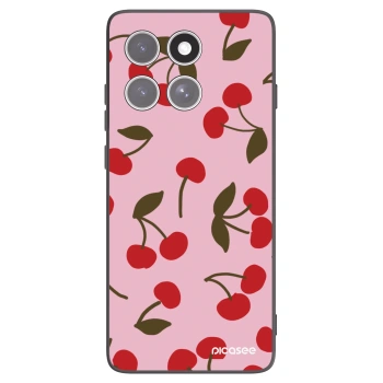 Picasee husă neagră din silicon pentru Motorola Edge 60 Pro - Cherry