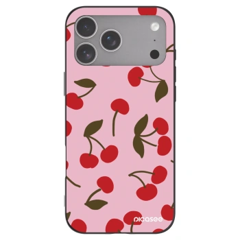 Picasee husă neagră din silicon pentru Apple iPhone 18 Pro Max - Cherry