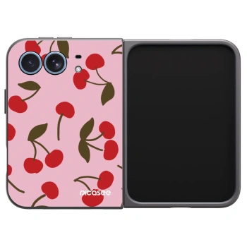 Picasee husă neagră din silicon pentru Apple iPhone Duo - Cherry