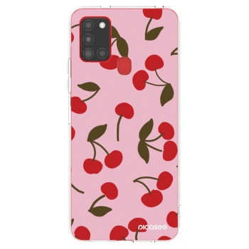 Picasee husă transparentă din silicon pentru Samsung Galaxy A21s - Cherry