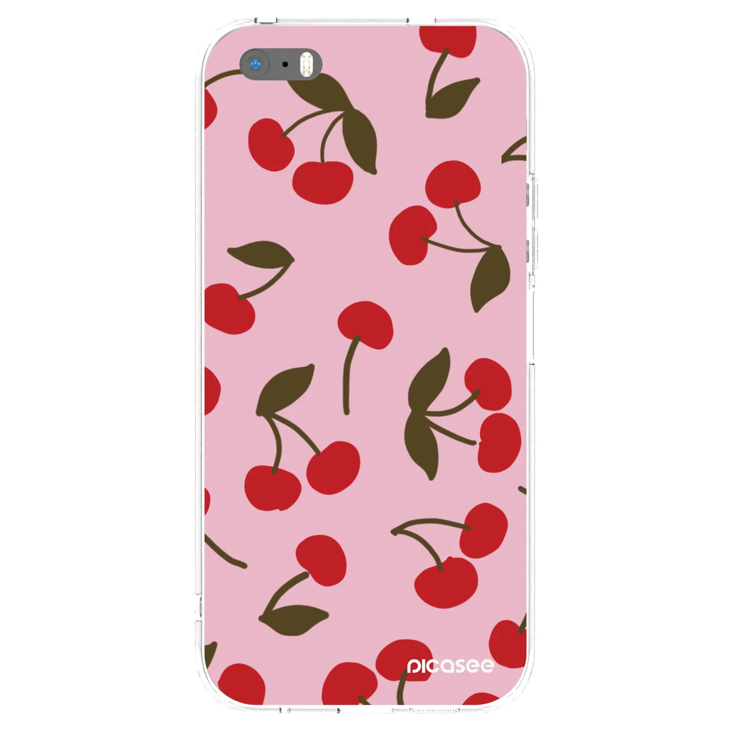 Picasee husă transparentă din silicon pentru Apple iPhone 5/5S/SE - Cherry