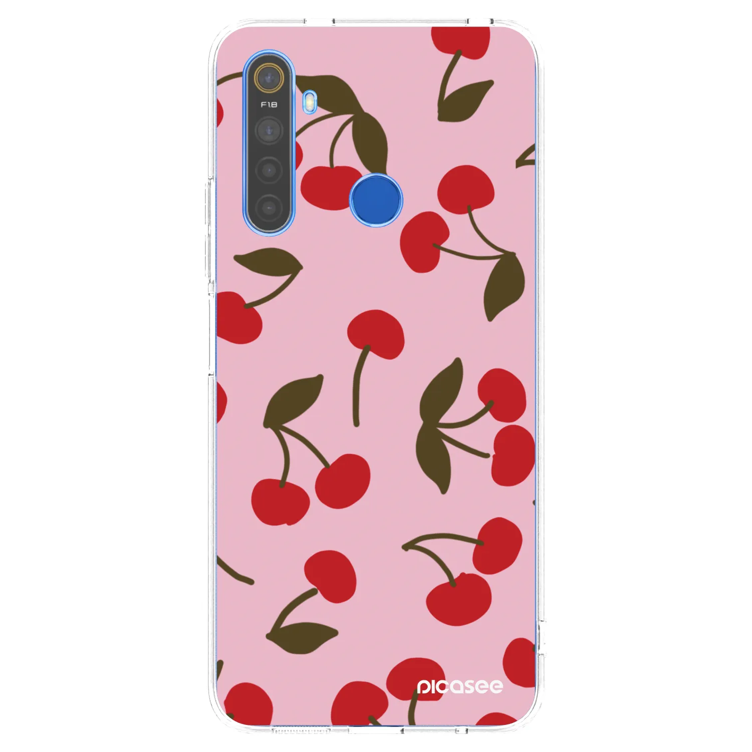 Picasee husă transparentă din silicon pentru Realme 5 - Cherry