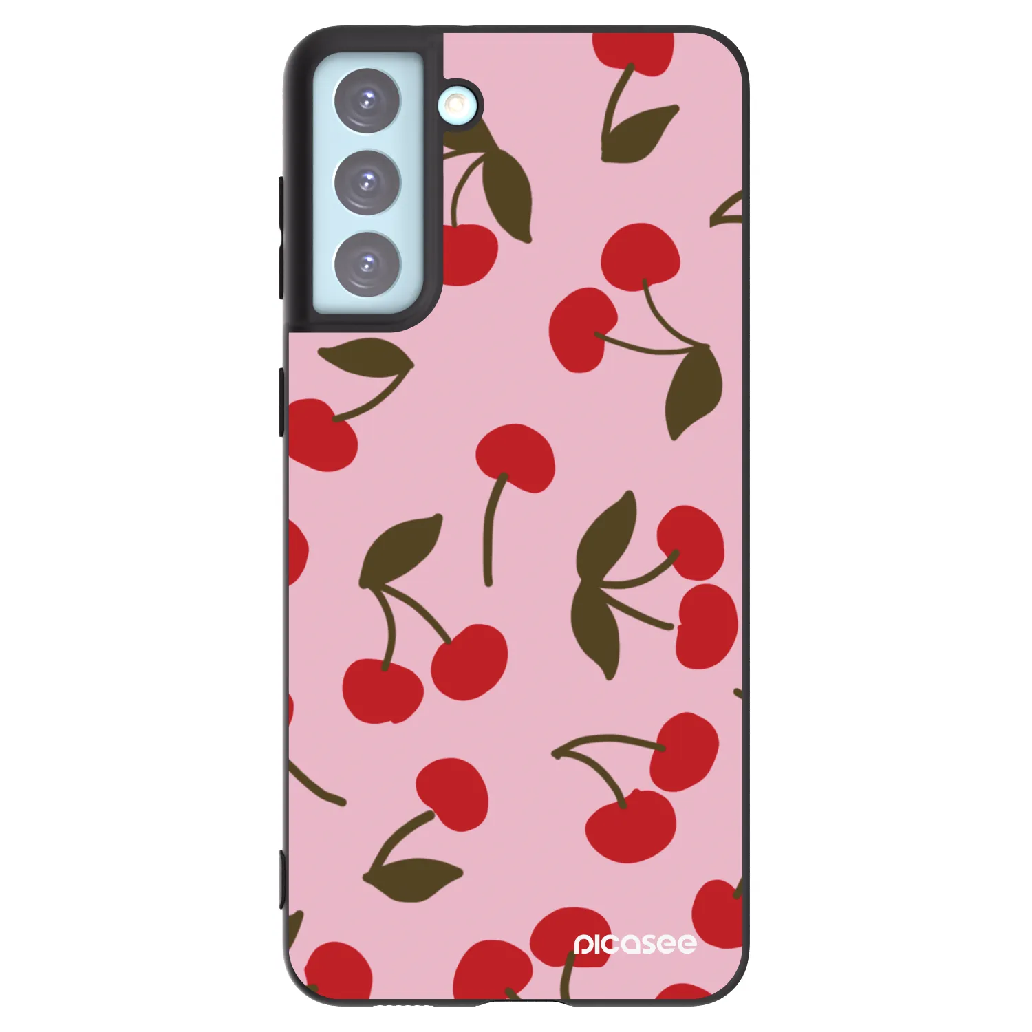 Picasee husă neagră din silicon pentru Samsung Galaxy S21+ 5G G996F - Cherry