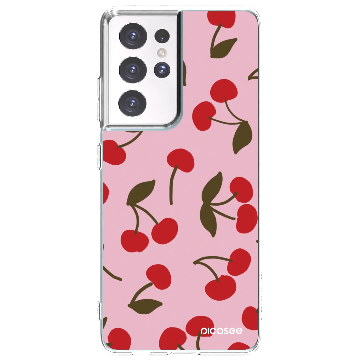 Picasee husă transparentă din silicon pentru Samsung Galaxy S21 Ultra 5G G998B - Cherry