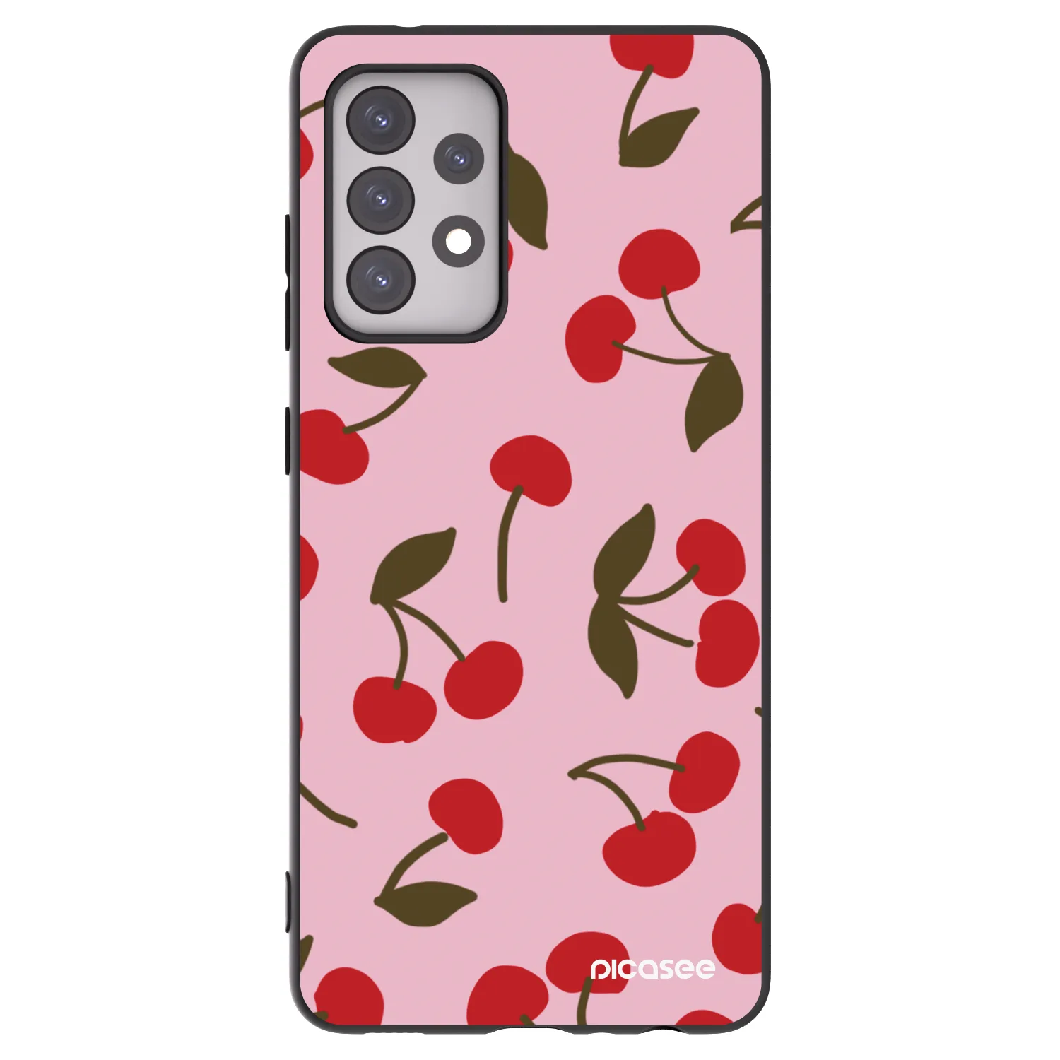 Picasee husă neagră din silicon pentru Samsung Galaxy A52 5G A525F - Cherry