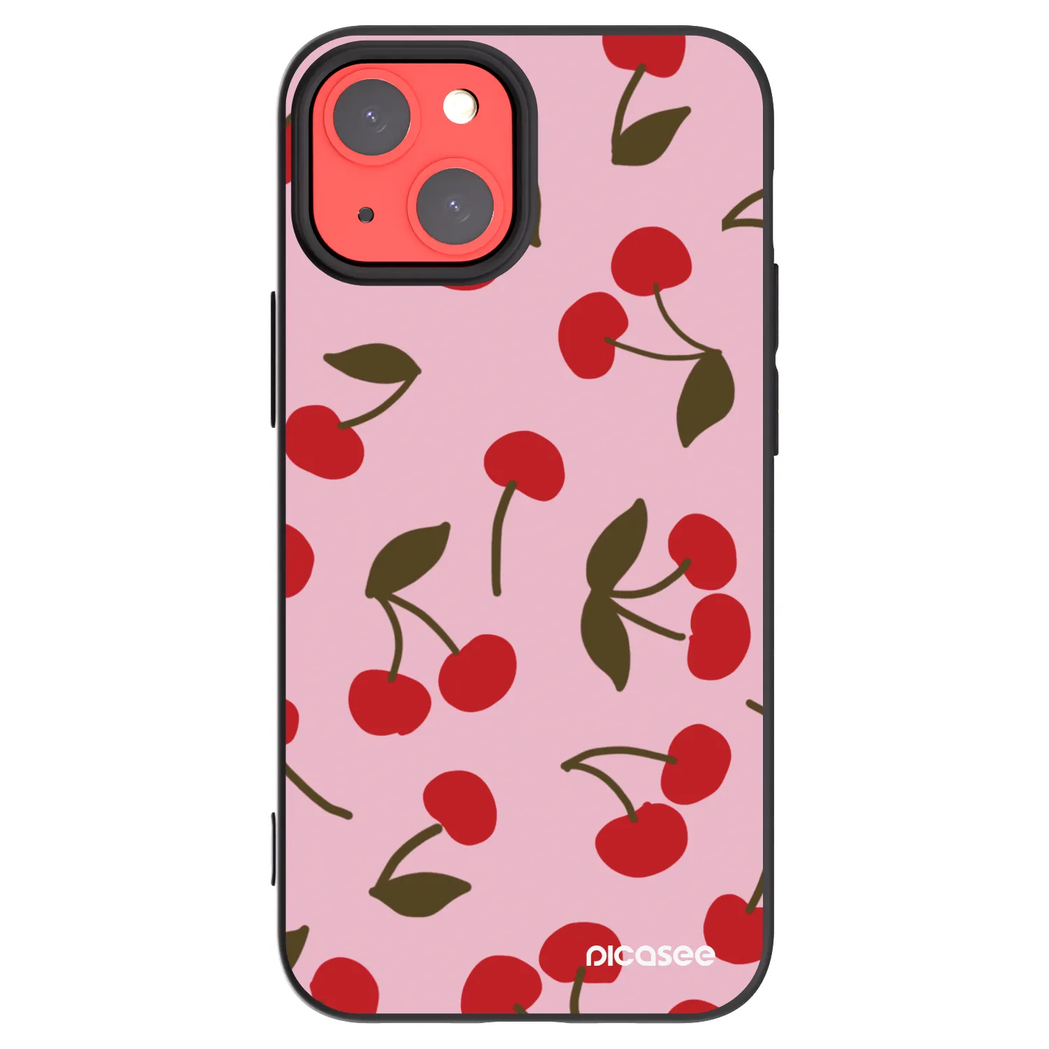 Picasee husă neagră din silicon pentru Apple iPhone 13 mini - Cherry