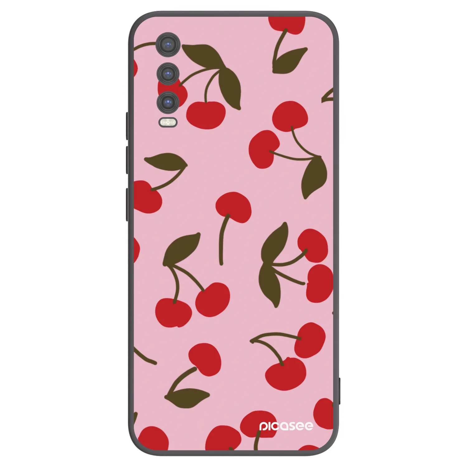 Picasee husă neagră din silicon pentru Vivo Y20s - Cherry