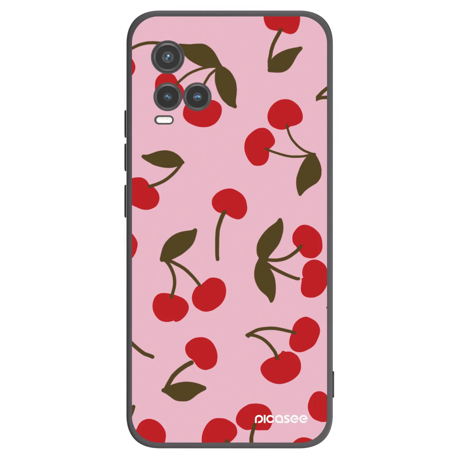 Picasee husă neagră din silicon pentru Vivo Y33s - Cherry